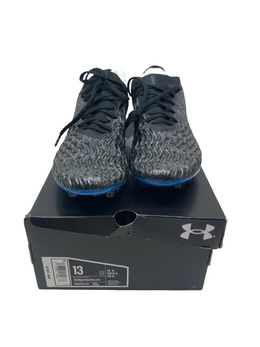 Under Armour Magnetico Elite 5 FG Soccer Cleats Mens Size 13 Black & Gray C183